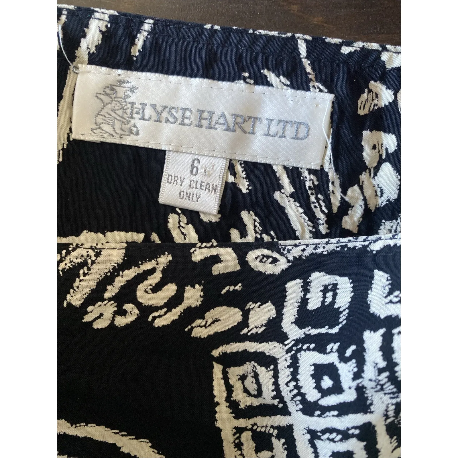 Ilyse Hart LTD Womens 6 Black Pineapple Wrap Skirt - Image 5