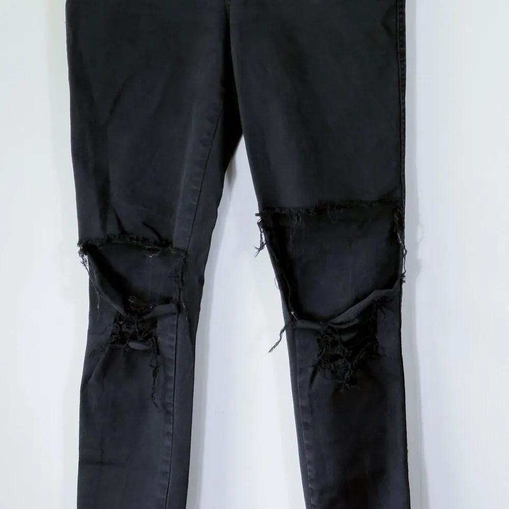 Tripp NYC Ripped Distressed High Rise Black Skinny Jeans Size 30 11 Goth Punk - Image 5