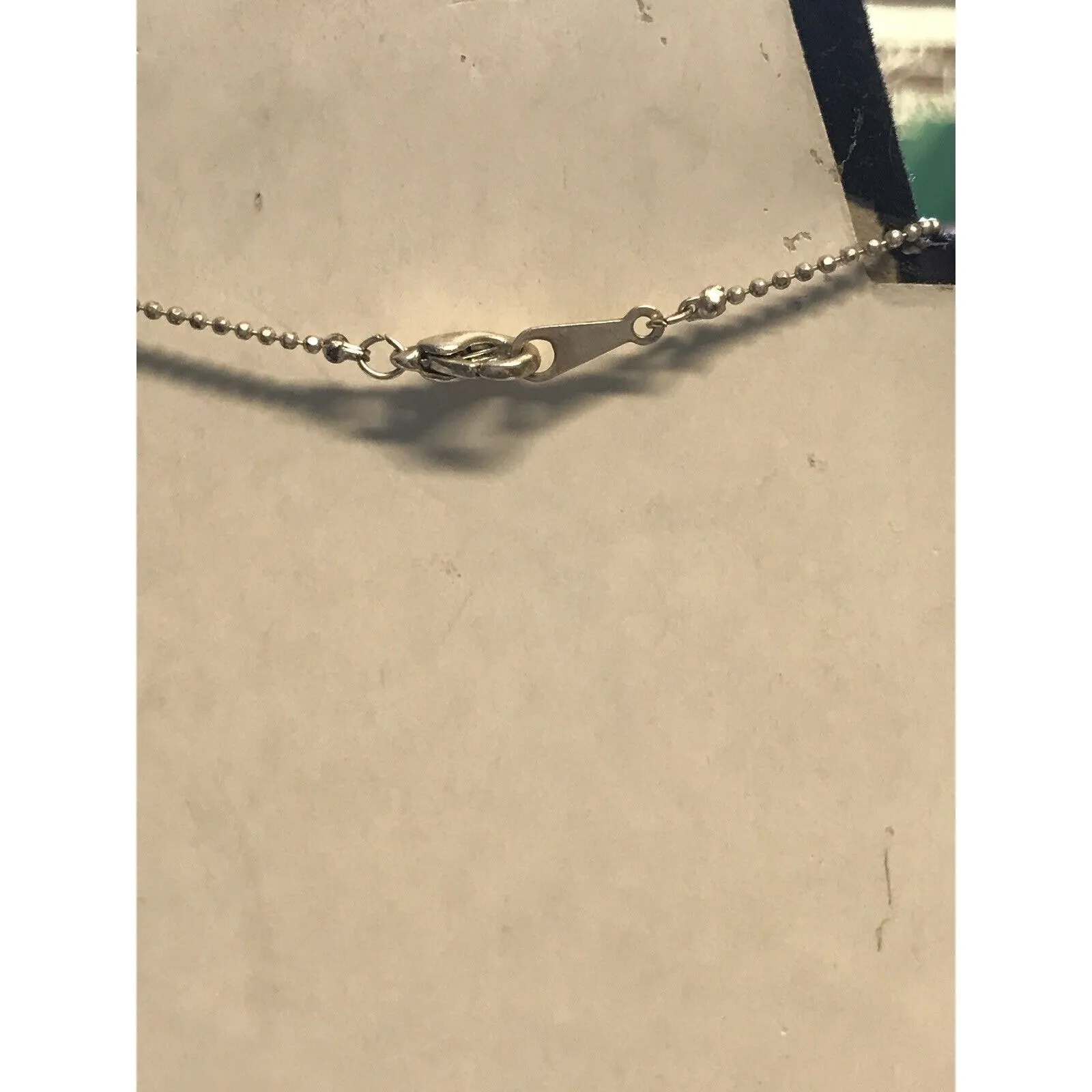 Vintage Hawaii Souvenir Green Flip Flop Pendant Necklace MC Stamp Rhinestone - Image 9