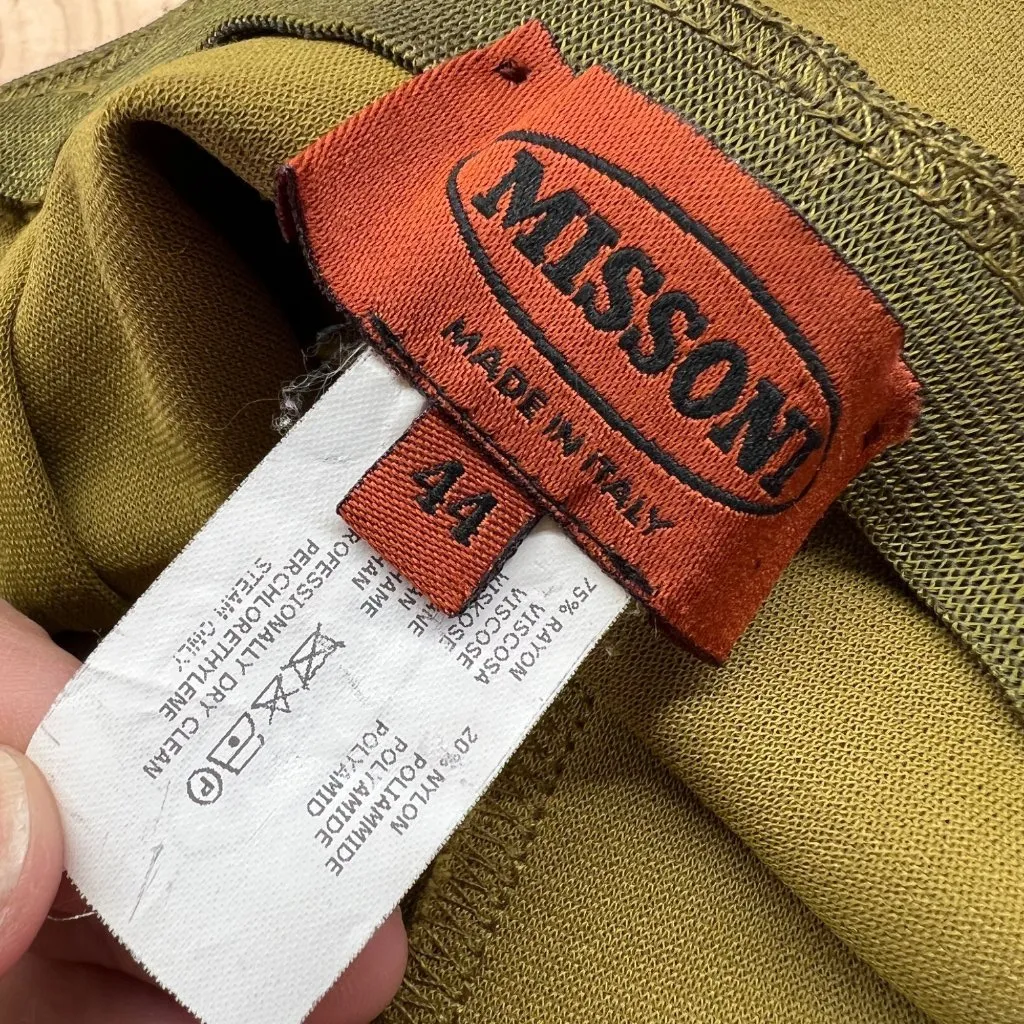 Missoni Wide-Leg Pants Pull-On Yellow Size 44 IT Size 8 - Image 9