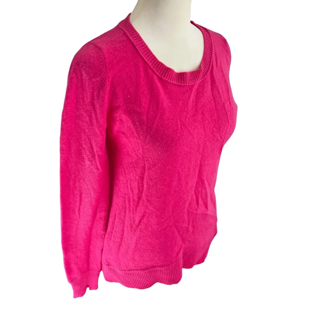 Diane von Furstenberg DVF Kingston 100% Cashmere Sweater — Hot Pink — Small - Image 3