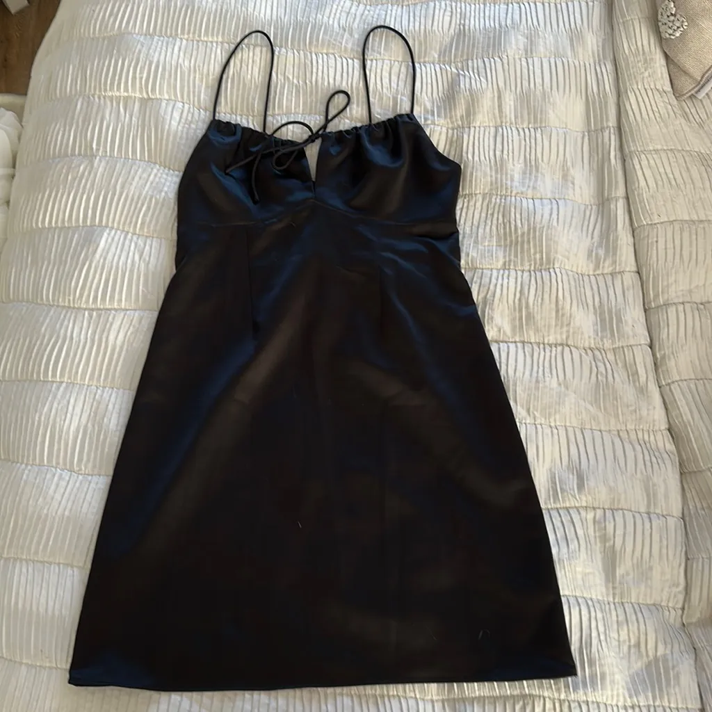 MOVING SALE - Topshop Black Flowy Slip Dress - Image 6