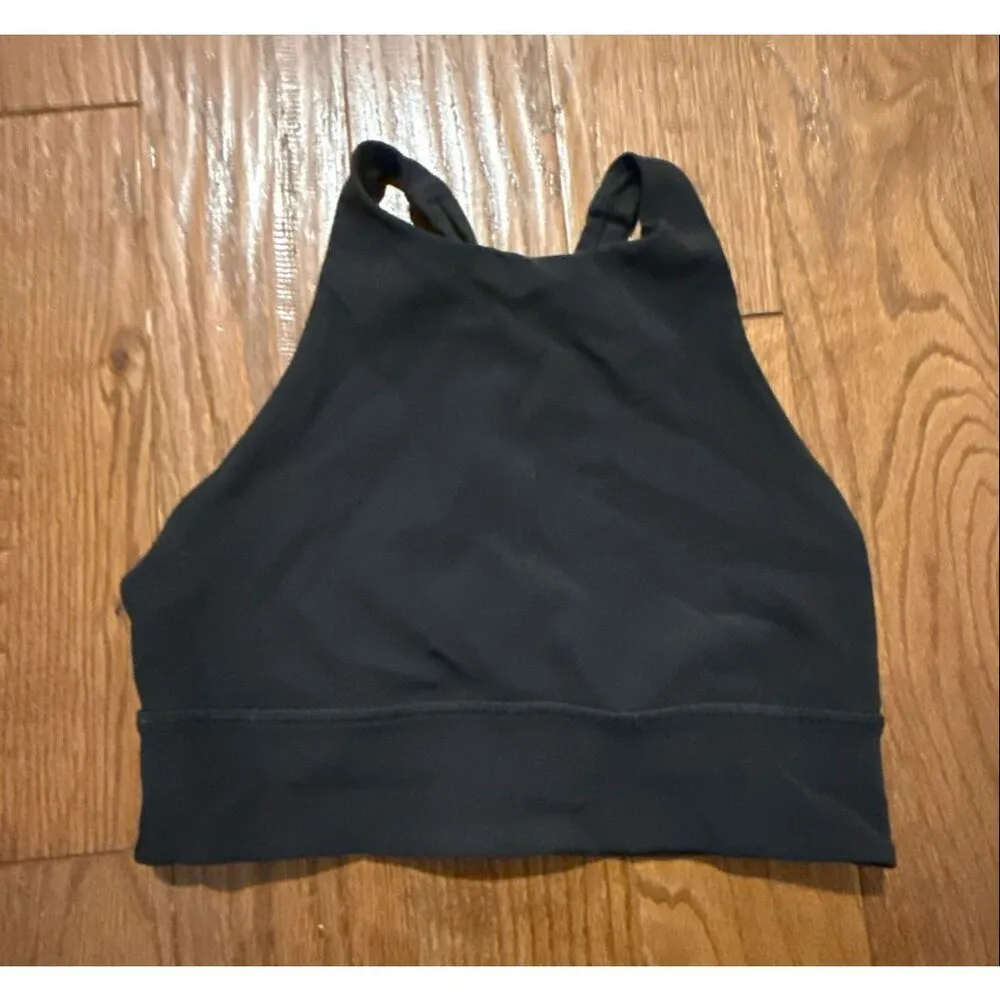 Lululemon energy black ribbed high neck medium support bra size 8 - Image 9