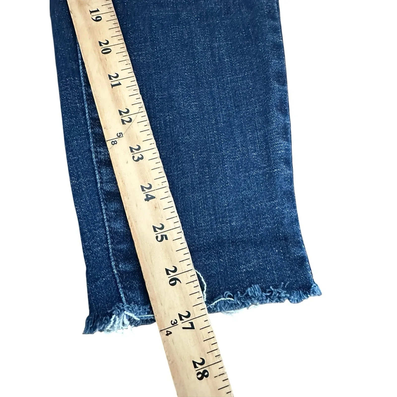 Judy Blue Jeans Skinny Jeans Womens 11/30 Raw Hem Stretch New‎ Dark Wash #J6-4 - Image 5