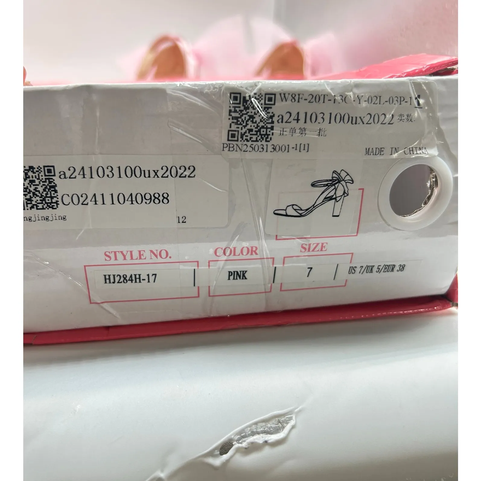 Allegra K Sandal Womens 7 Pink Open‎ Toe Bow Chunky Heel Sandals NEW - Image 9