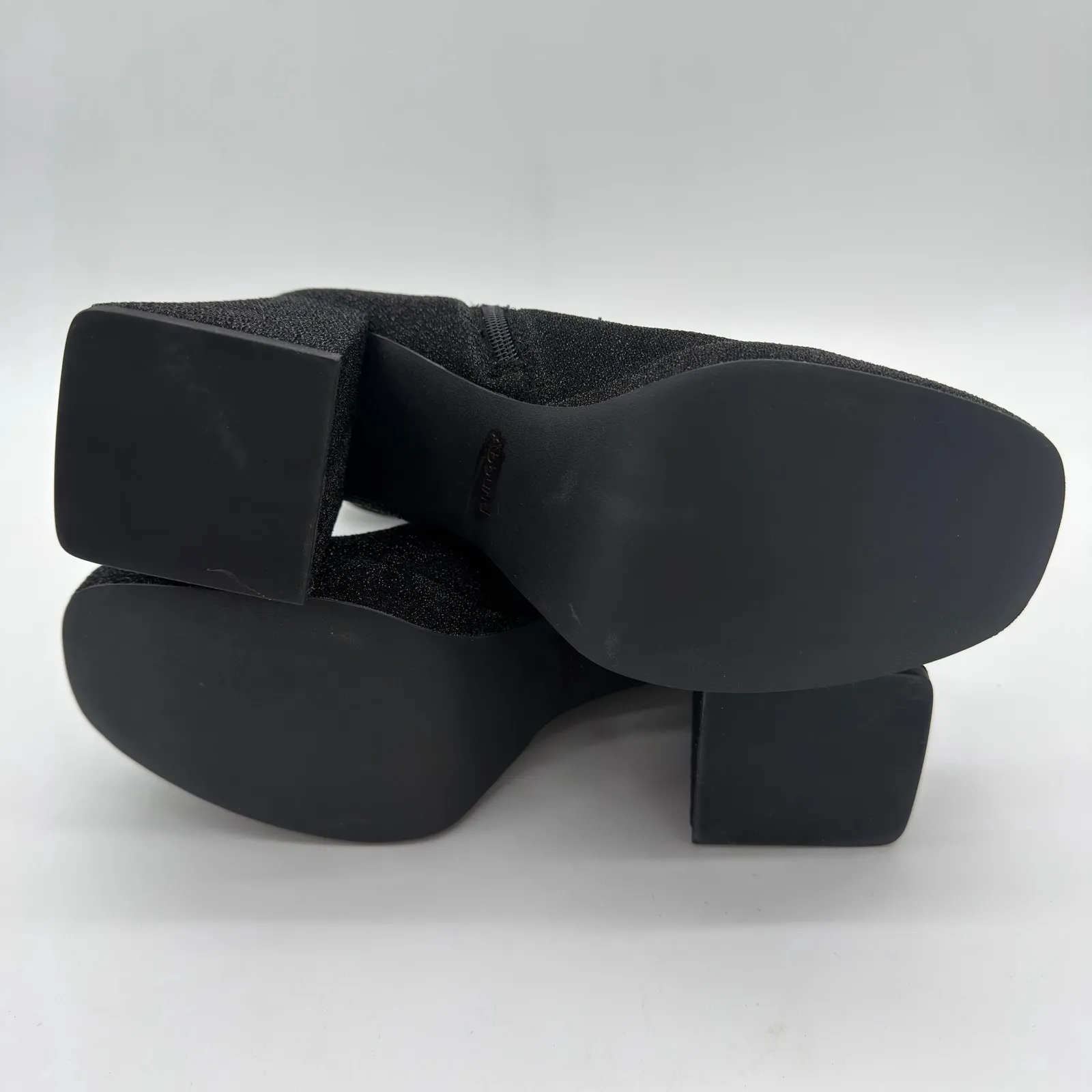 Abound Steffie Platform Sparkly Black Bootie Y2K Mod Stretchy Zip Up 9 - Image 6