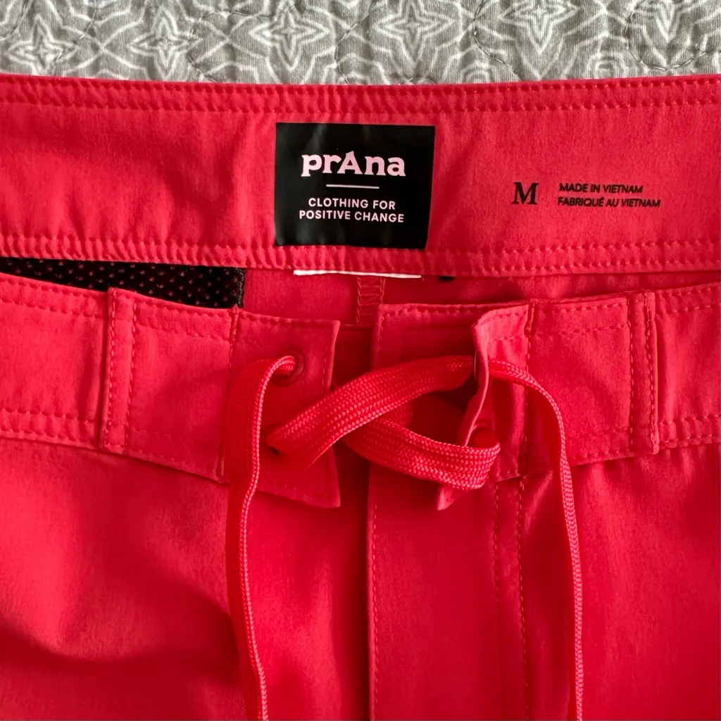 prAna Schaffie Swim Short Board Shorts Carmine Bright Red Women’s Size M - Image 9