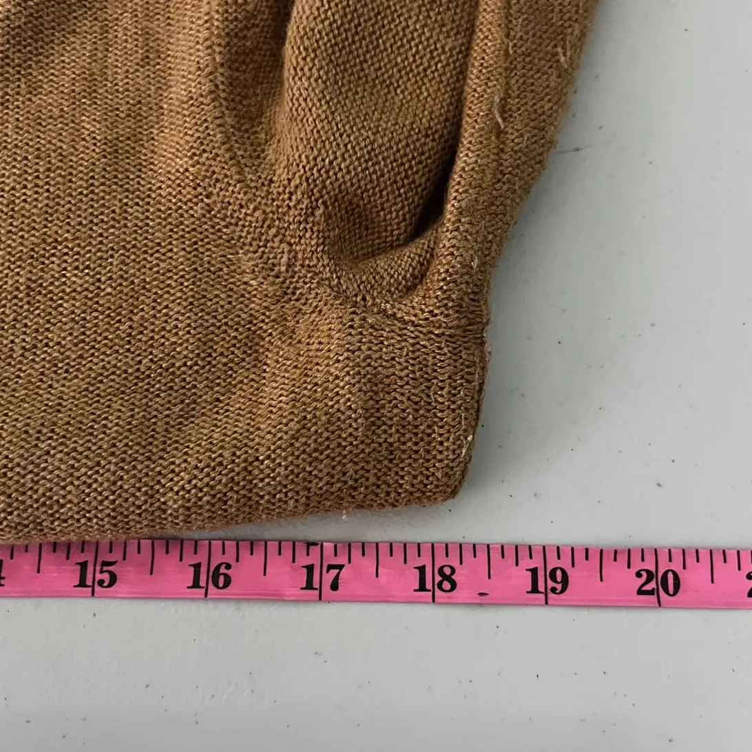 Tommy Hilfiger Women's Sweater Medium Cable Knit Pullover Stretch Buckles‎ Brown - Image 8