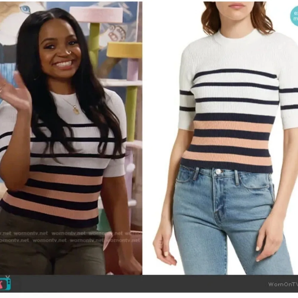 Frame Ribbed Stripe Sweater NEW - Image 3