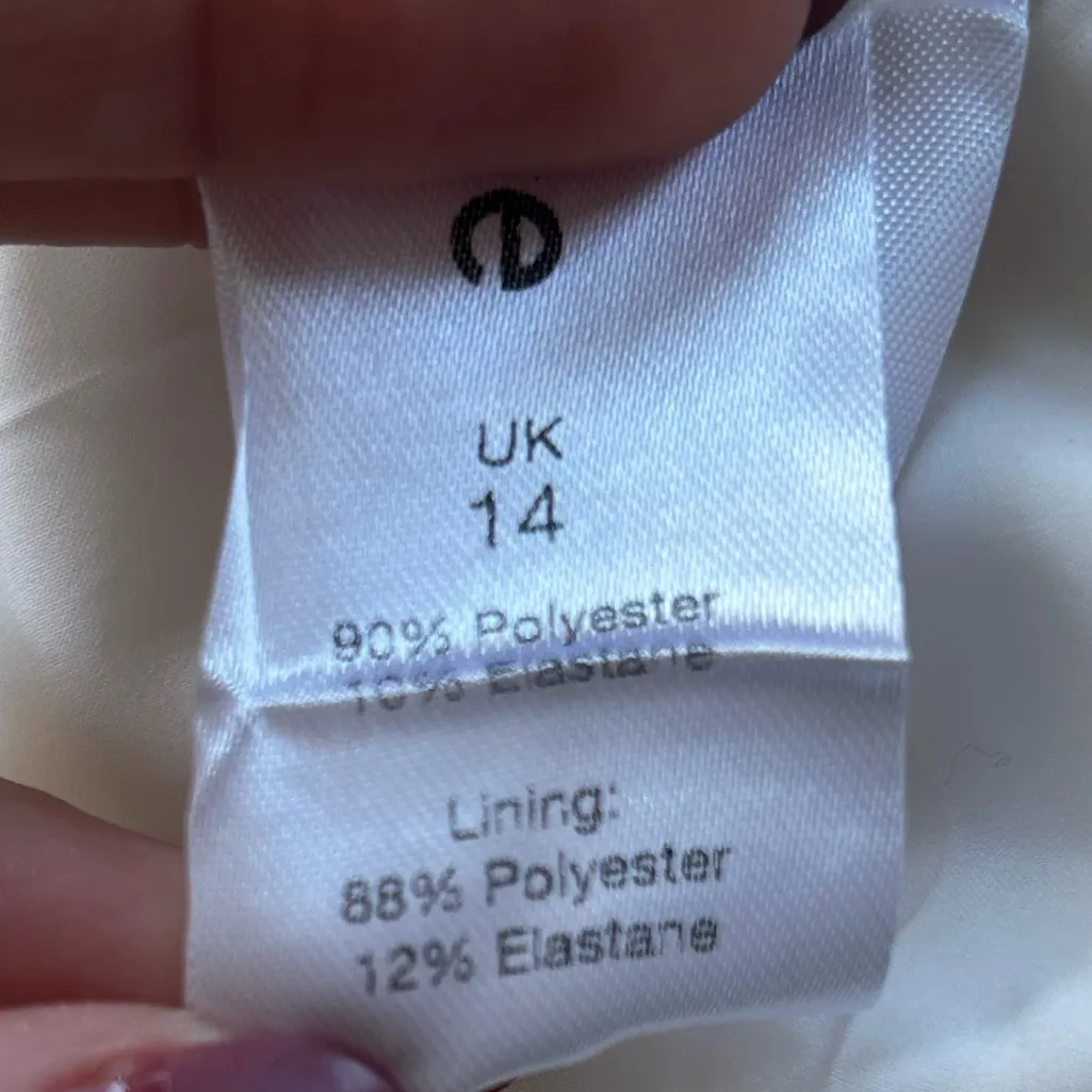 Lavish Alice High Waisted Taper Trousers in White Size 10 NWT Bridal Officewear - Image 9