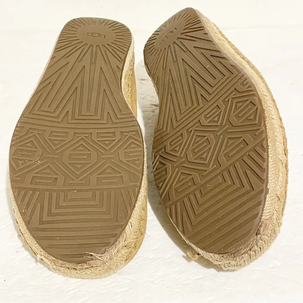 UGG Australia Women Size 10 Sandrinne II Gold Metallic Slip On Espadrille Flat - Image 7