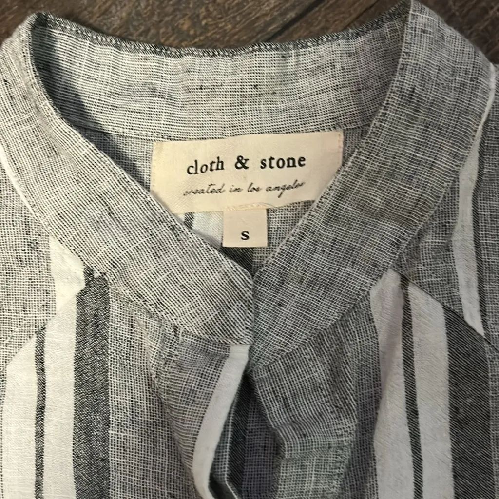 Cloth & Stone Textured Women’s Tunic Anthropologie exclusive Size Small‎ Striped - Image 3
