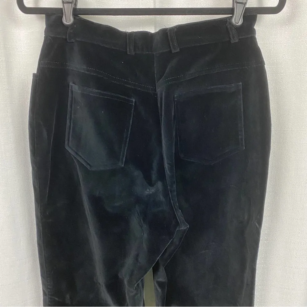 St.John Sport Black Crushed Velvet Straight Leg Pants Sz.8 - Image 10