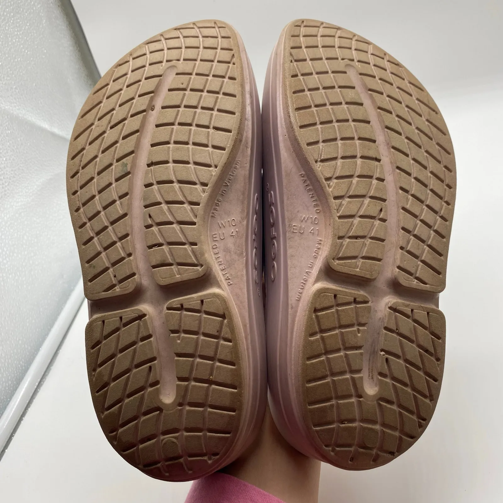 Oofos Pink Purple Platform Slides Comfort Orthopedic Recovery Women size 10 / 41 - Image 6