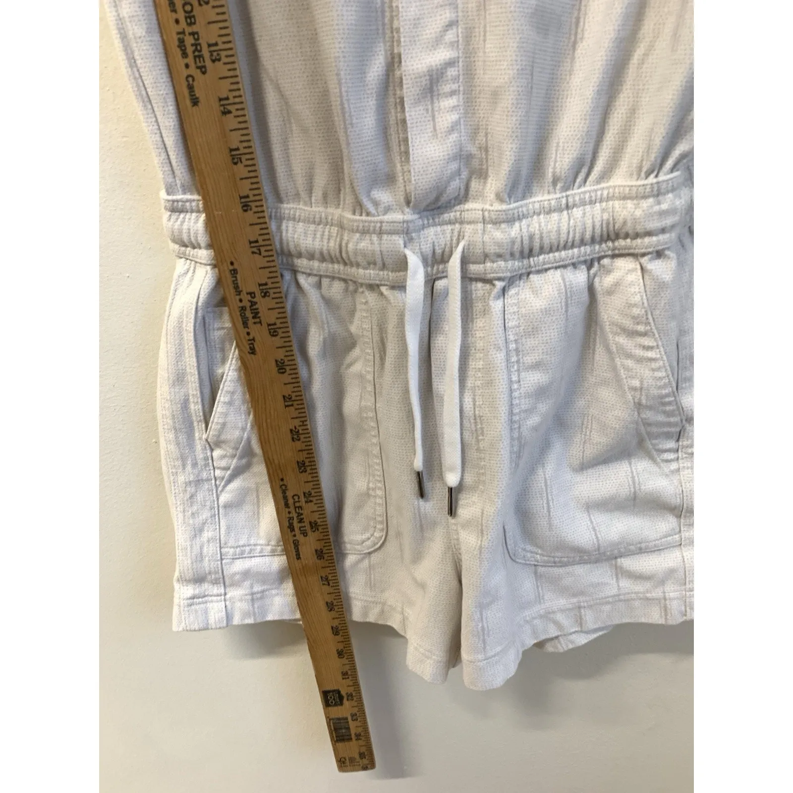 Athleta Women’s Romper Farallon Button Up White Stripes Size XXS - Image 13