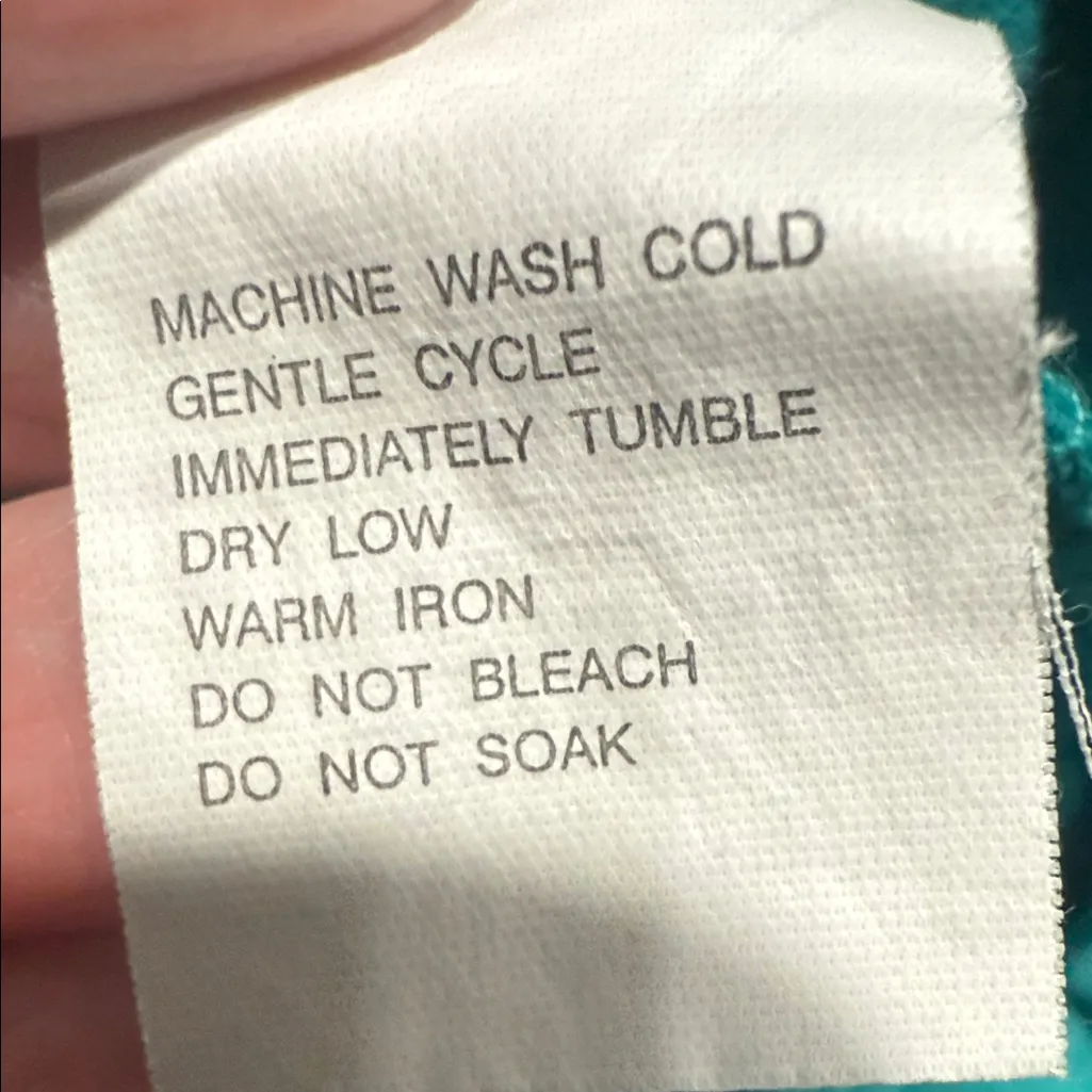 90’s Vintage BLAST Women's Aqua Teal Partial Zip Up Polo Shirt Retro Size XL Blue - Image 8