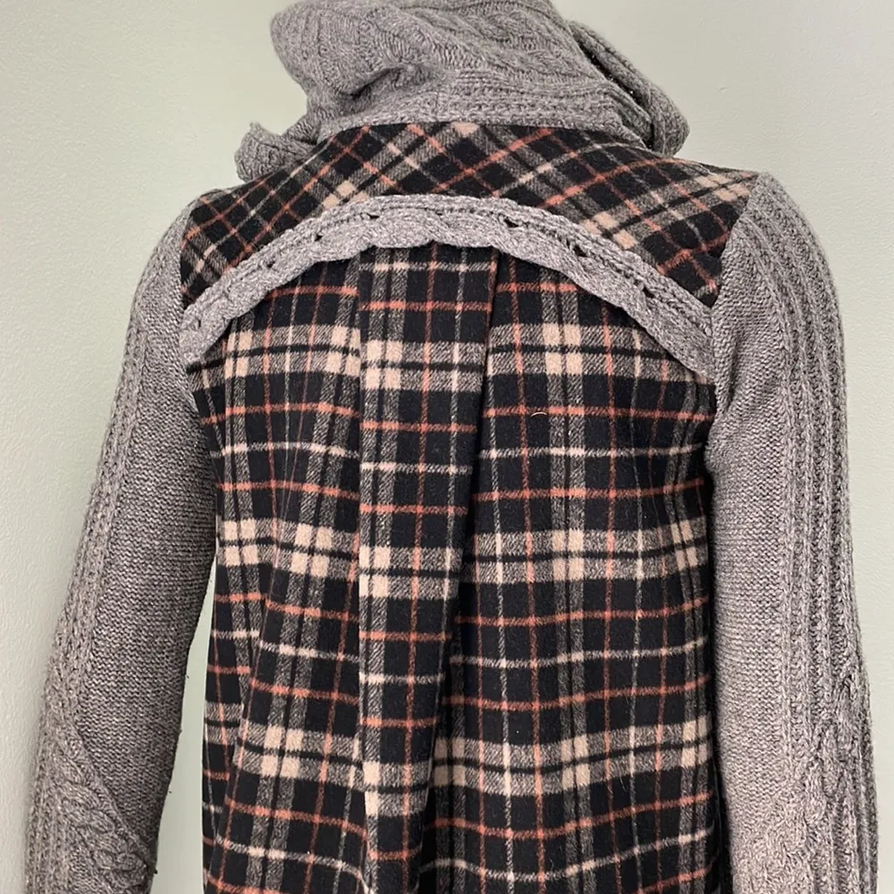 ANTHROPOLOGIE Moth Derry Plaid Flannel Sweater Jacket - Image 9