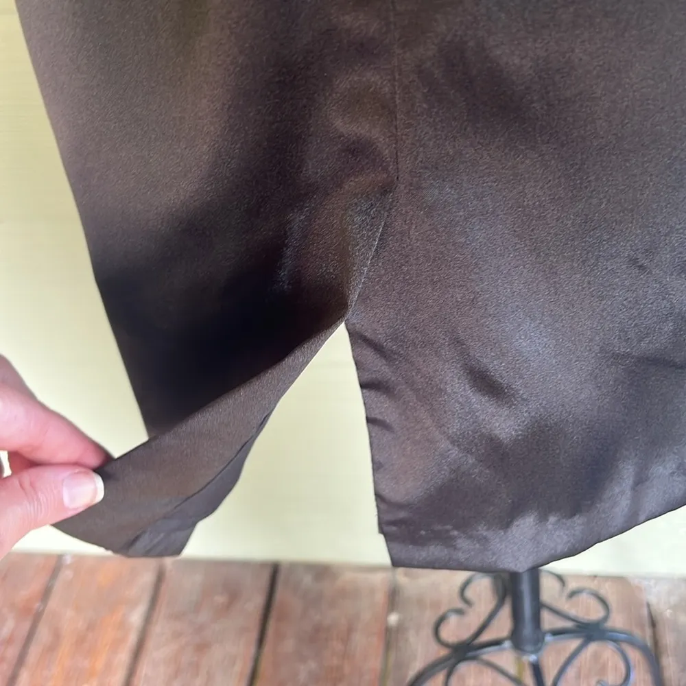 David’s Bridal Short Charmeuse Dress with Ruches Waist - Image 9