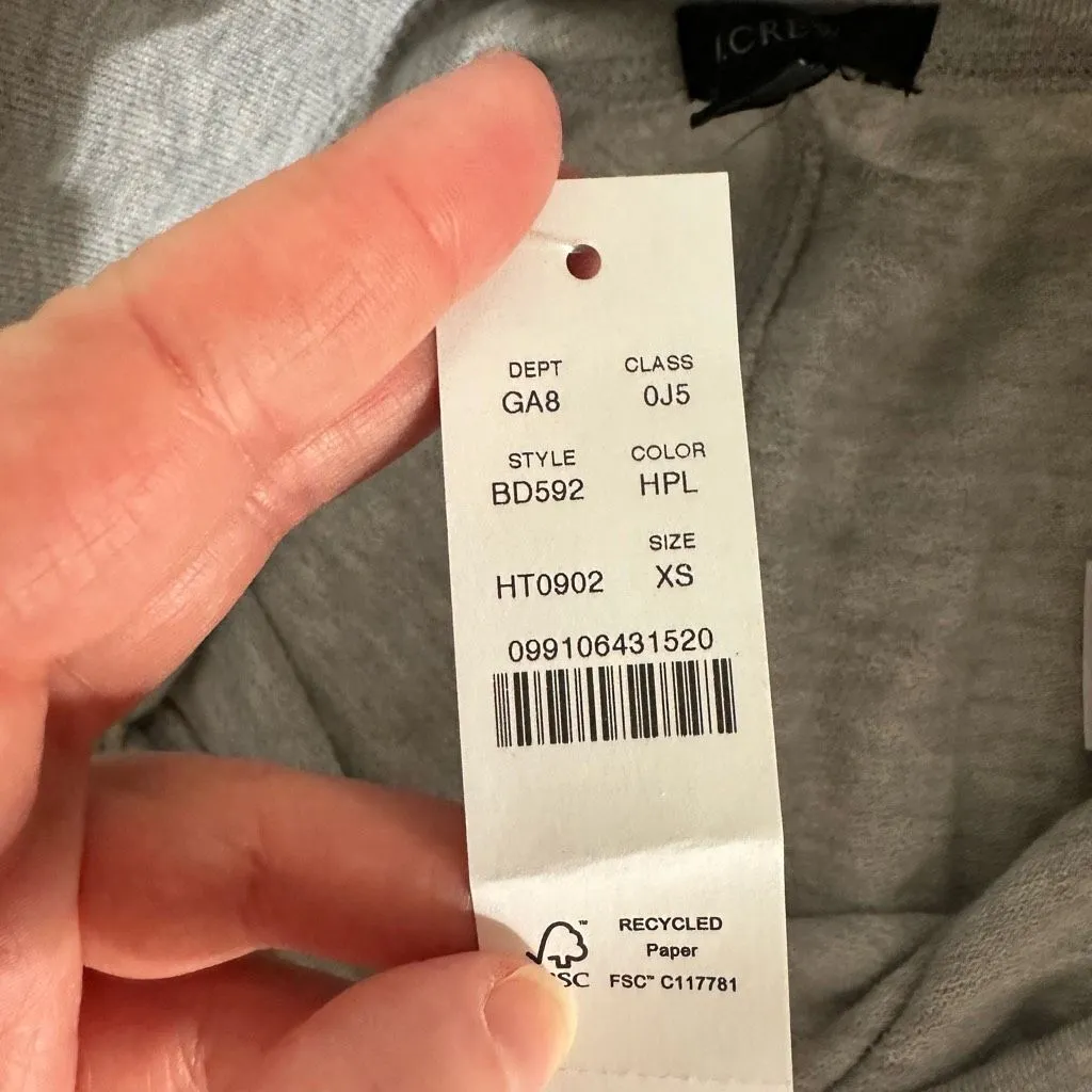 J. Crew Women’s Extra Small Grey Ribbed Magic Rinse Flare Pants New NWT Gray Size XS - Image 4