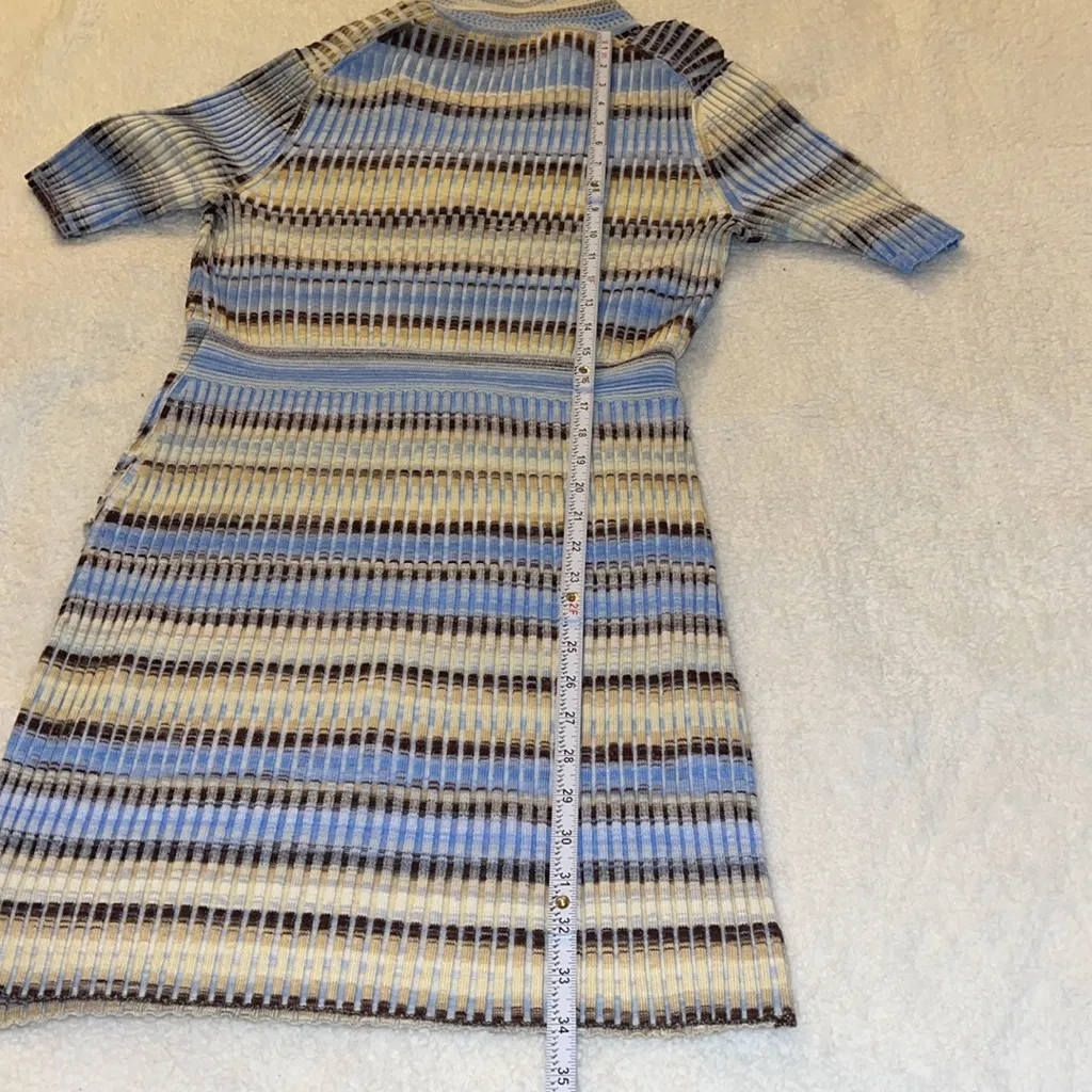 Jonathan Simkhai Solana Polo‎ Knit Mini Dress French Blue Multi Size M NWT Size M - Image 6