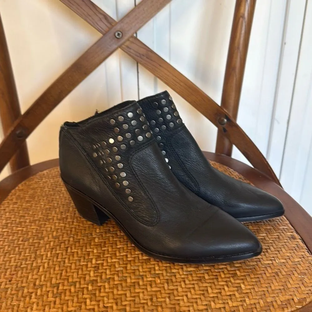 1. State black leather grommet black bootie 6 - Image 2