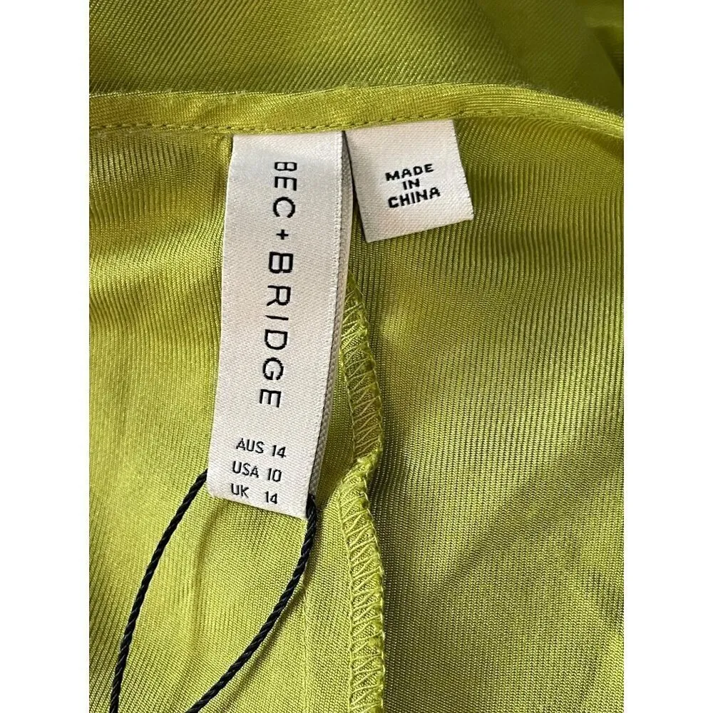 Bec + Bridge Teresa Halter Strappy Maxi Dress Wasabi Green Womens Size 10 - Image 12