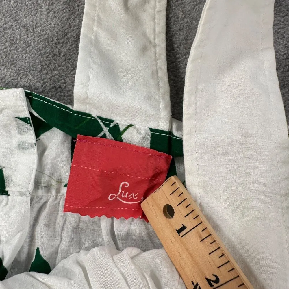 Lux Green Floral Babydoll Tank Top Women's Small Button Flowy Summer Tropical - Image 5