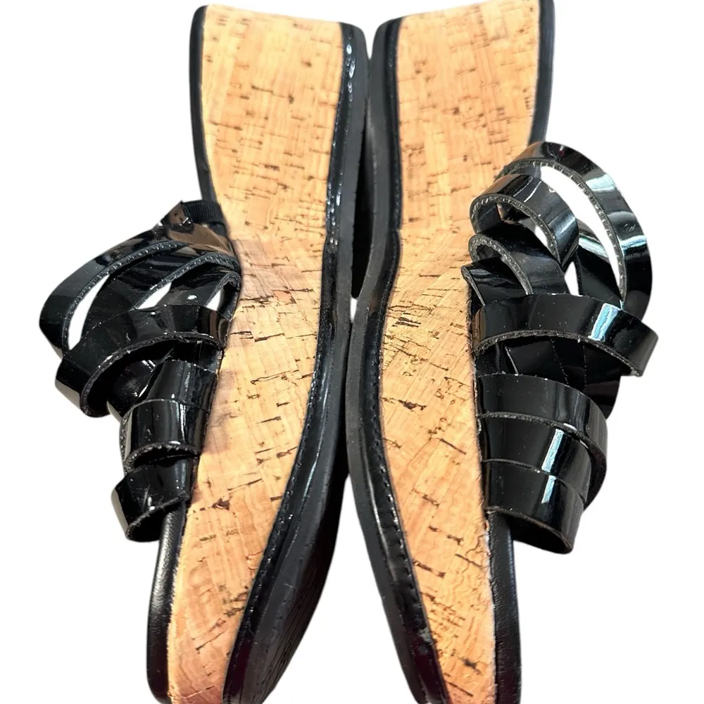 Donald J. Pliner Sheena Black Strappy Wedge Sandal Sz 8.5 - Image 7