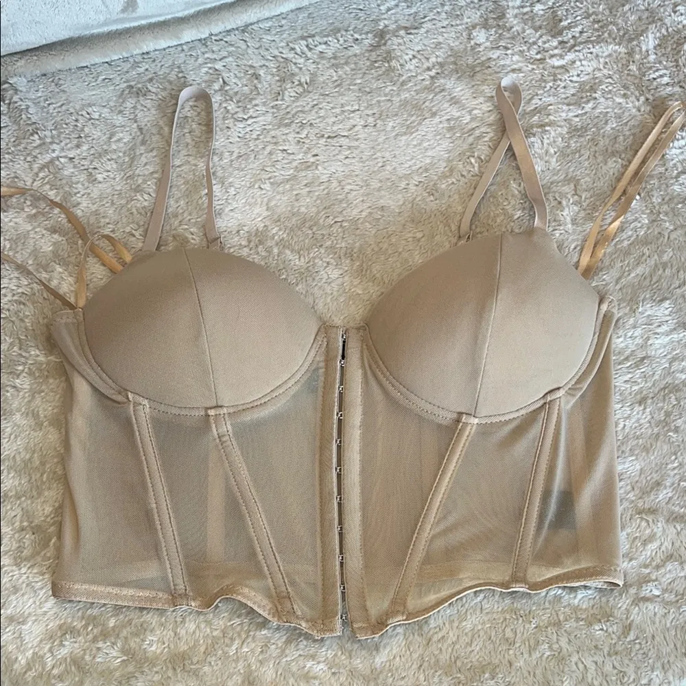 Say‎ What? Tan Structured Bra Intimates       Size Large - Image 9