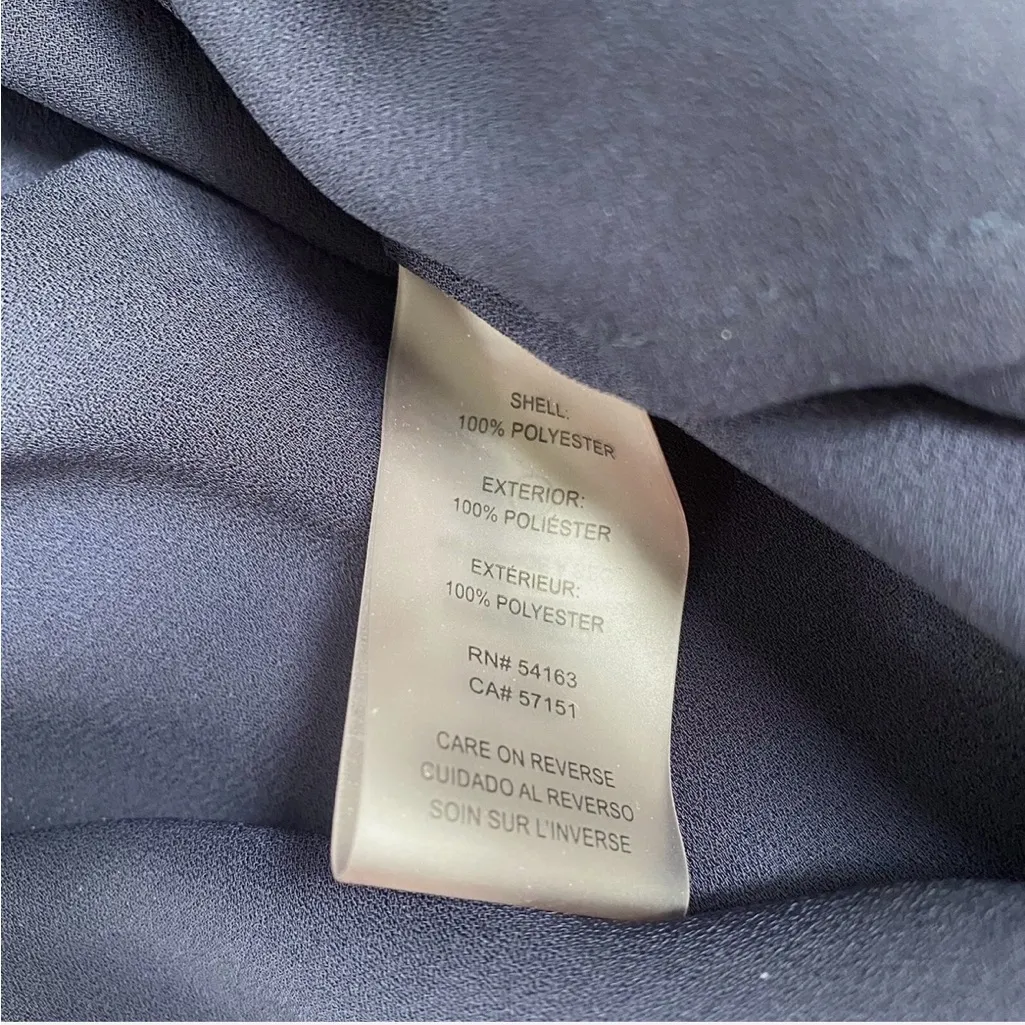 Karl Lagerfeld Navy Blouse with Ruffled Neckline - Image 5