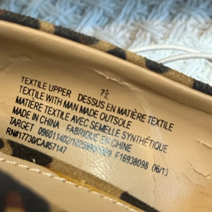 new Merona 7 1/2 animal print 3 1/2 inch heel faux suede pump 2677 - Image 3