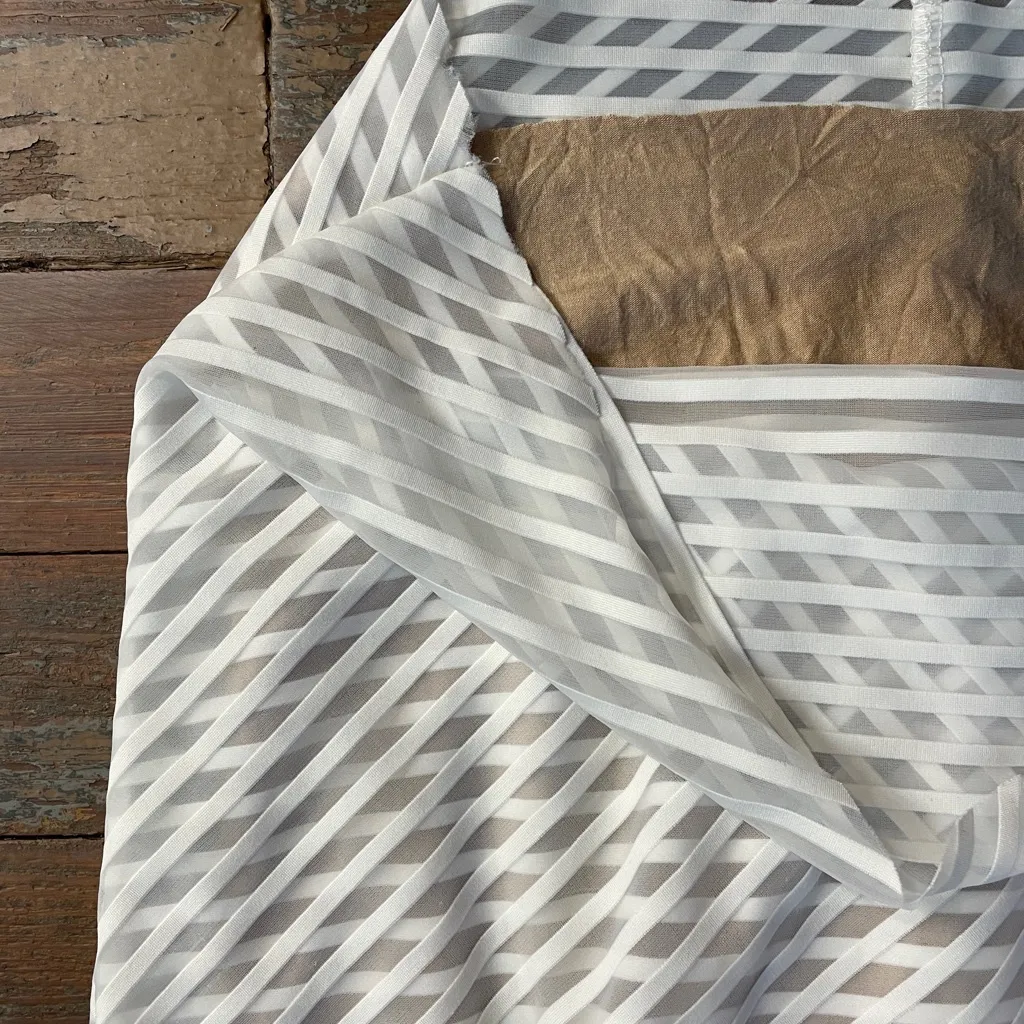 Bailey 44 White & Sheer Nude Cut Out Cocktail Dress - Sz 8 💚🎀 - Image 8