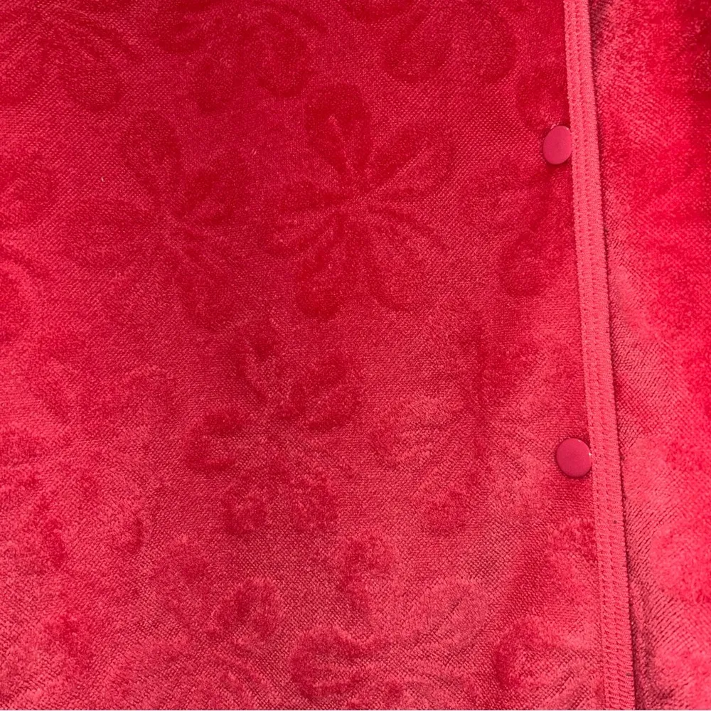 Whispers Pink Floral Terry Cloth Women’s Medium - Image 4