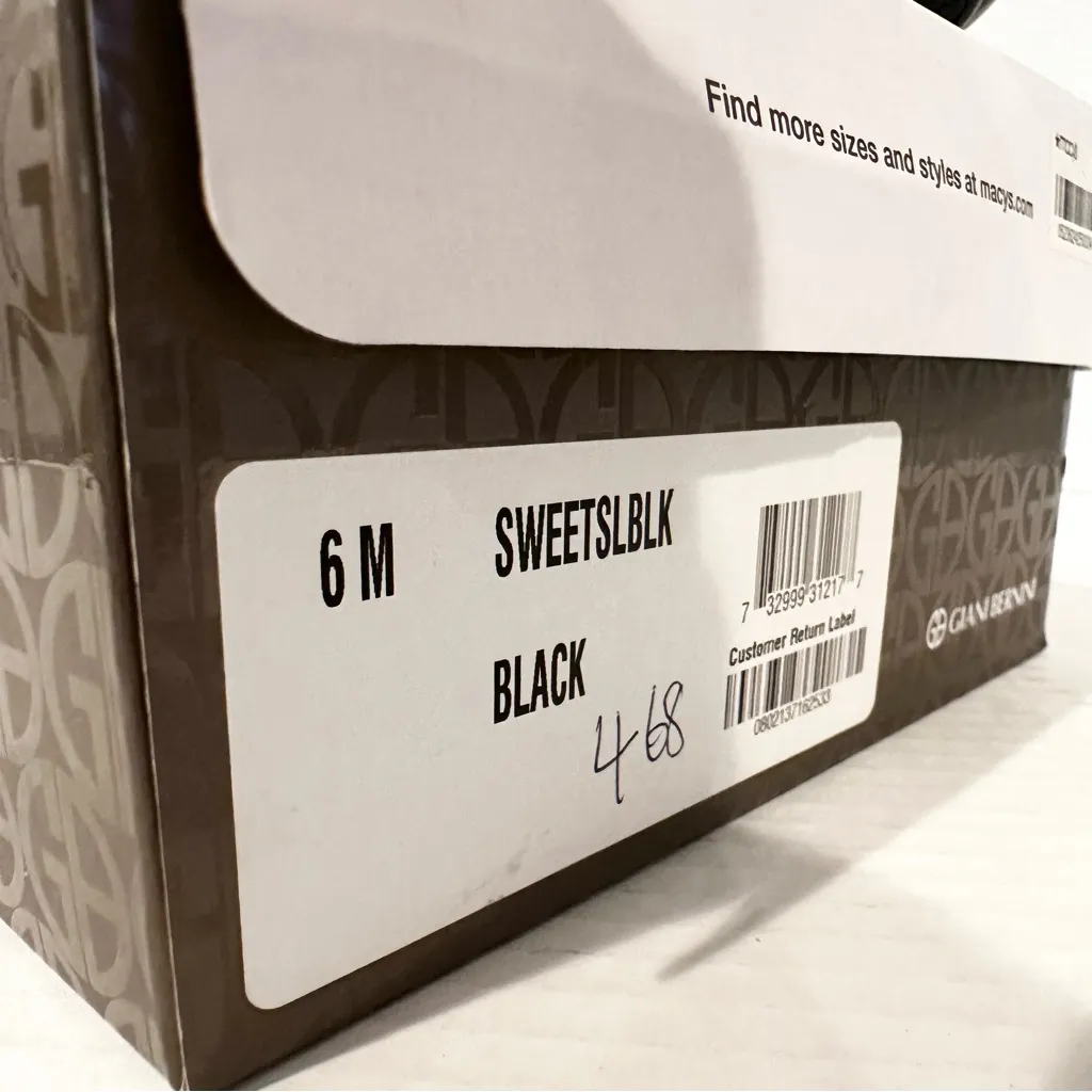Gianni Bernini Leather Sweets Comfort Pumps‎ Women's Size 6 Black Original Box - Image 3