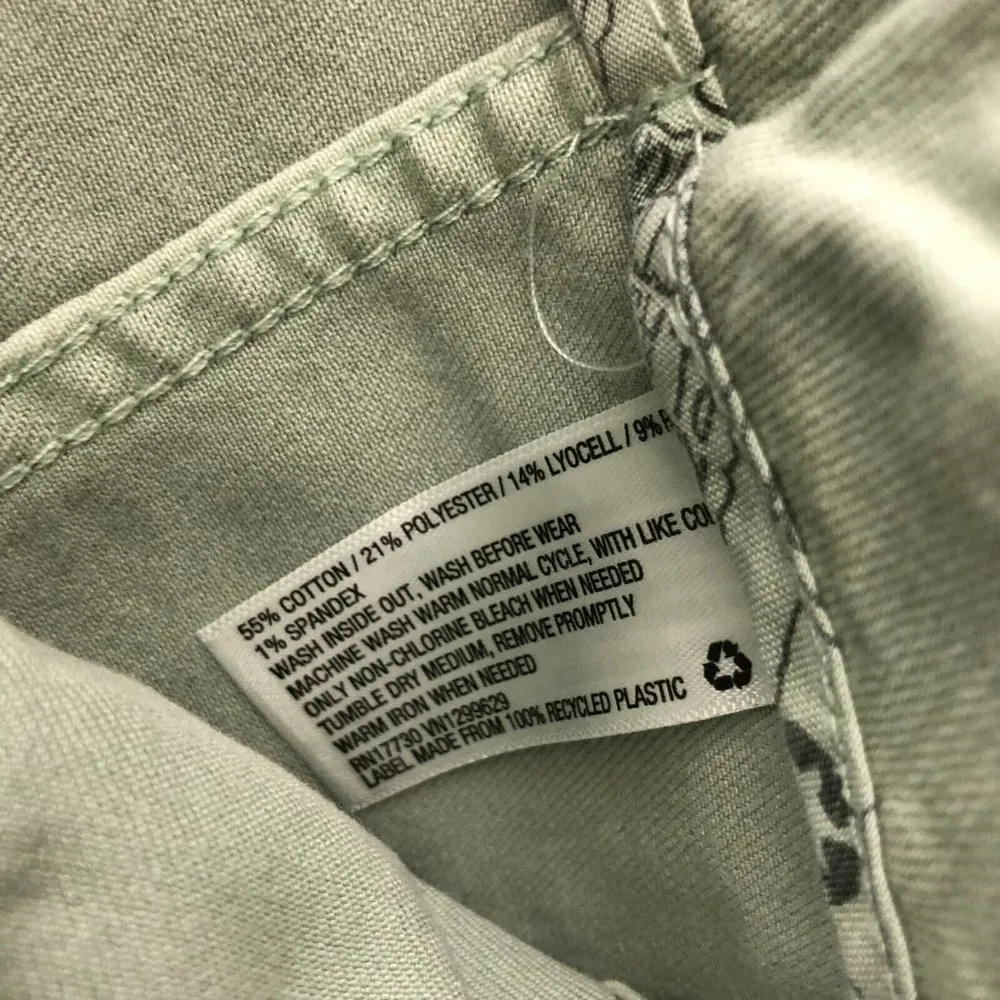 Wild Fable Denim Mini Skirt Stretch Gray Green 2 - Image 4