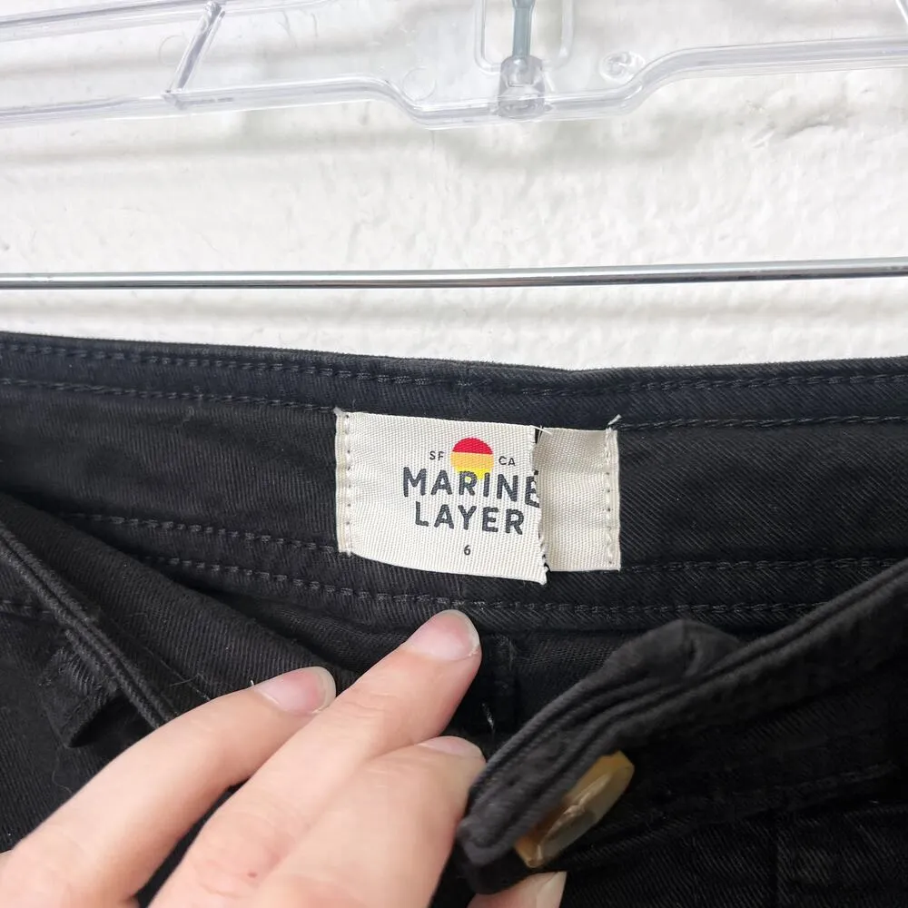 [Marine Layer] Bridget Twill High Rise Flare Pants Faded Black Utility Pockets - Image 11