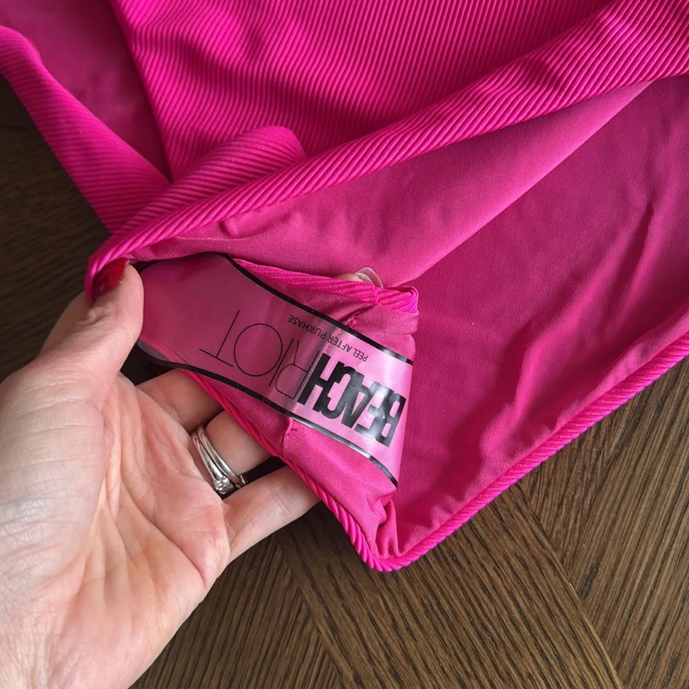 Beach Riot Jessa One Piece Raspberry Colorblock, Size Large, $178 - Image 13