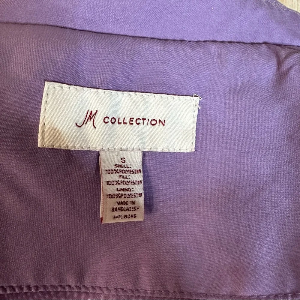 JM Collection Cozy Warm Lavender Purple Quilted Jacket - Image 2