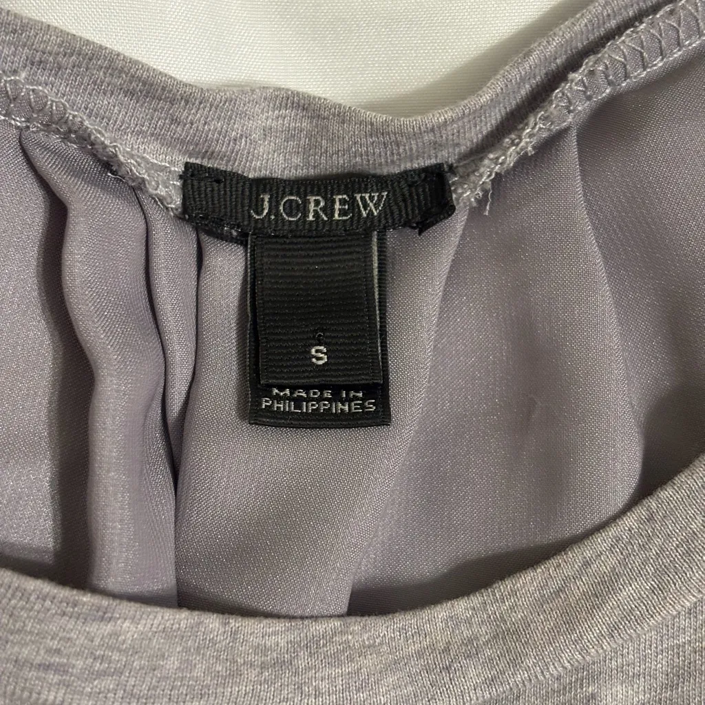 J. Crew Light Gray Short Sleeve Top - Image 2