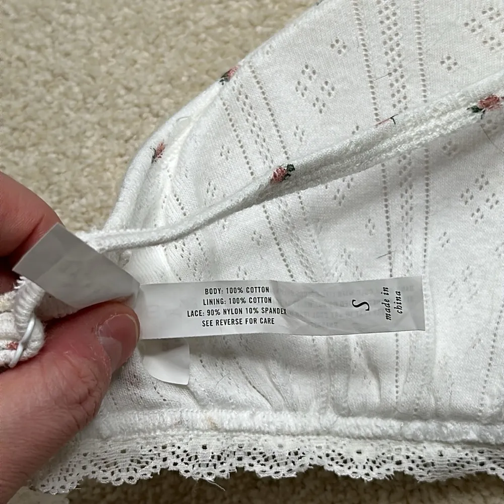 Aeropostale : Picot Trim Dainty Floral Bralette - Image 6