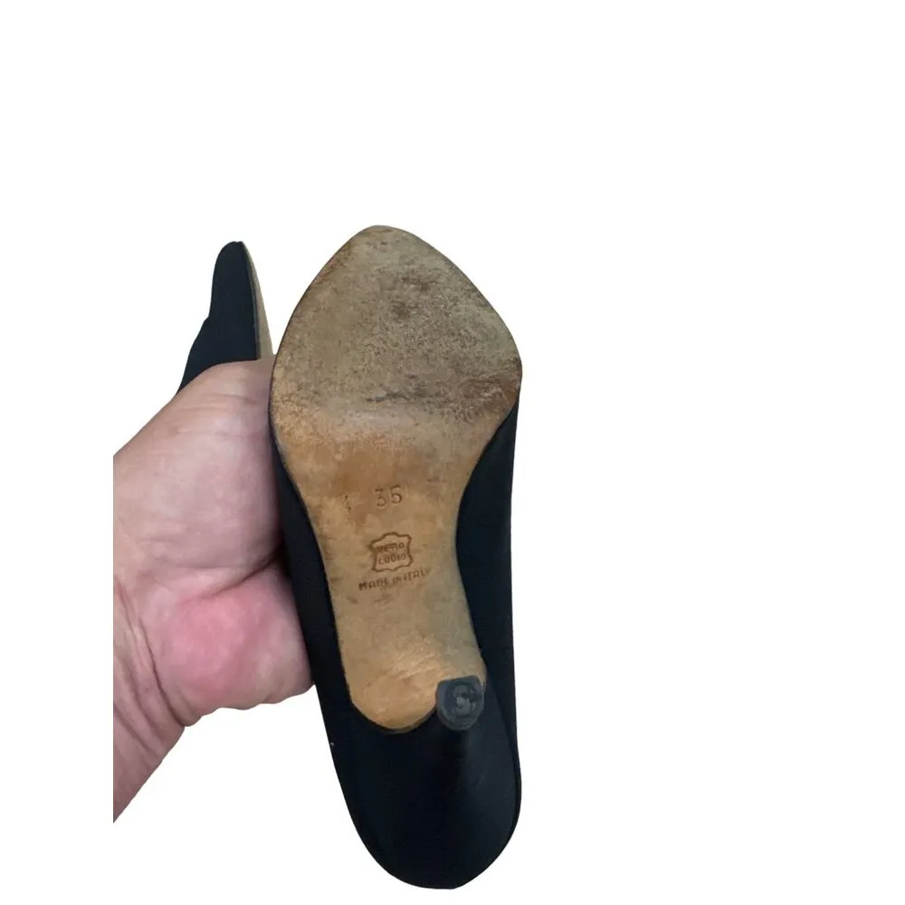 Manolo Blahnik London NY Women’s  Black Shoes/ Heels 4" refurbished SKU 2140 - Image 6