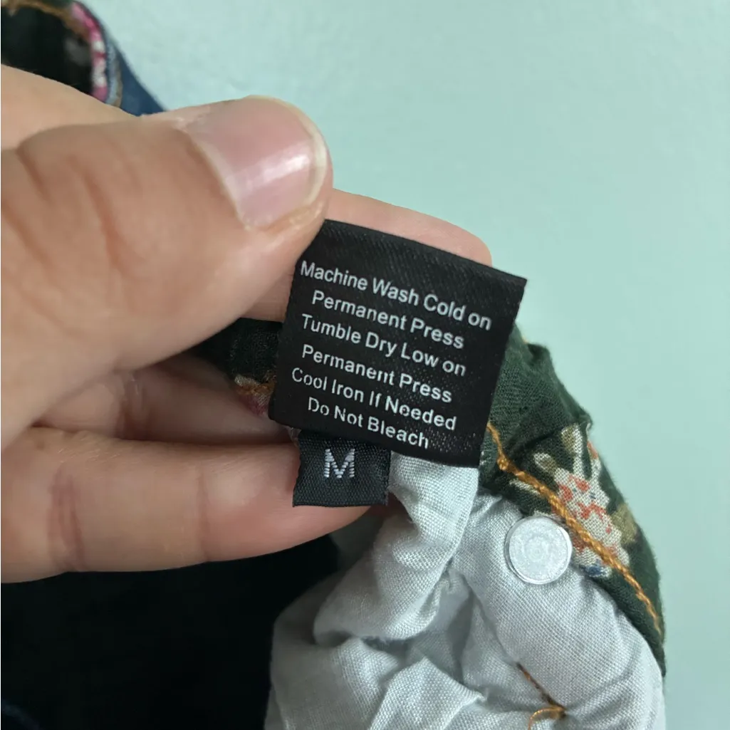 POL Dark Blue Distressed Cropped Kick Flare Jeans Size M - Image 8