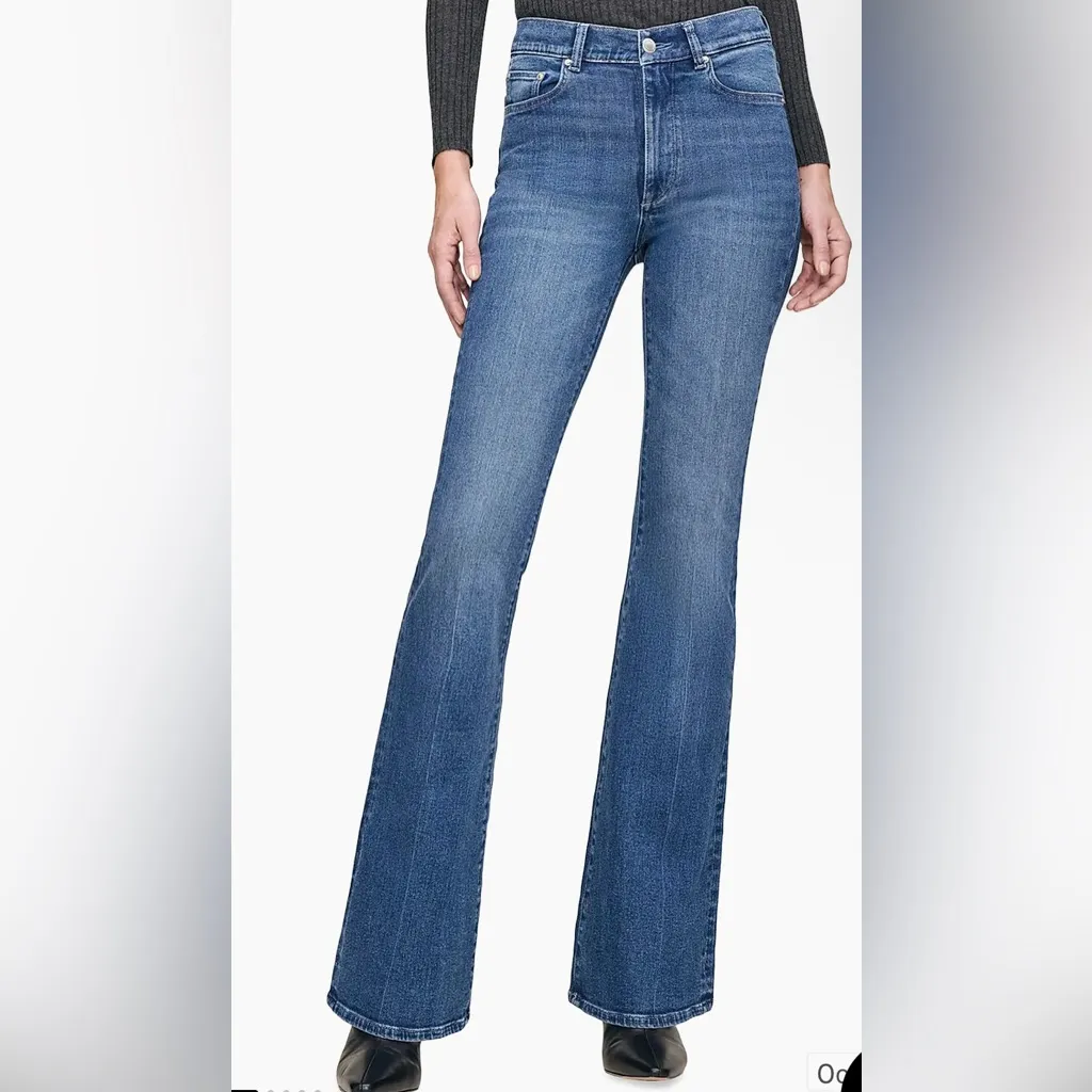 DL1961 Classic Blue Flare Jeans - Image 2