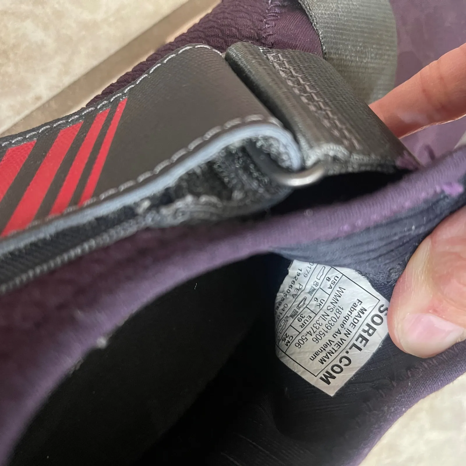 Sorel Kinetic plumb Breakthru Slip On Athletic Shoes Purple Women US 8 Preown - Image 8