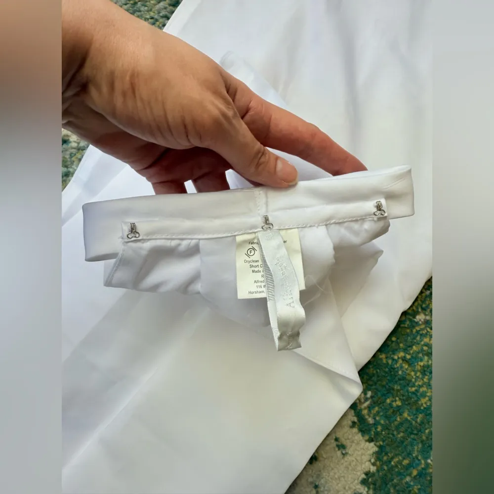 Y2K Alfred Angelo strapless lace overlay wedding dress with maxi pearl bow veil - Image 15