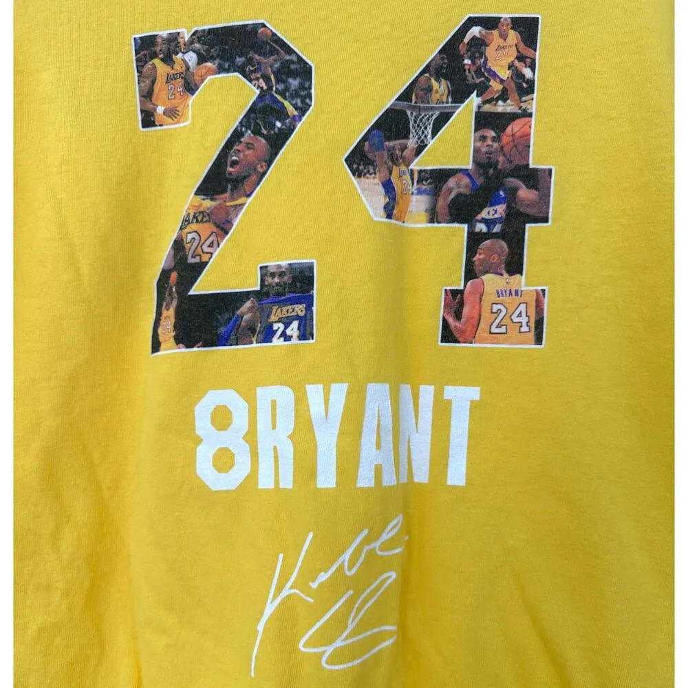 Kobe Bryant Lakers 24 8RYANT Women's L VINTAGE Gildan Cotton Short Sleeve Tee - Image 2
