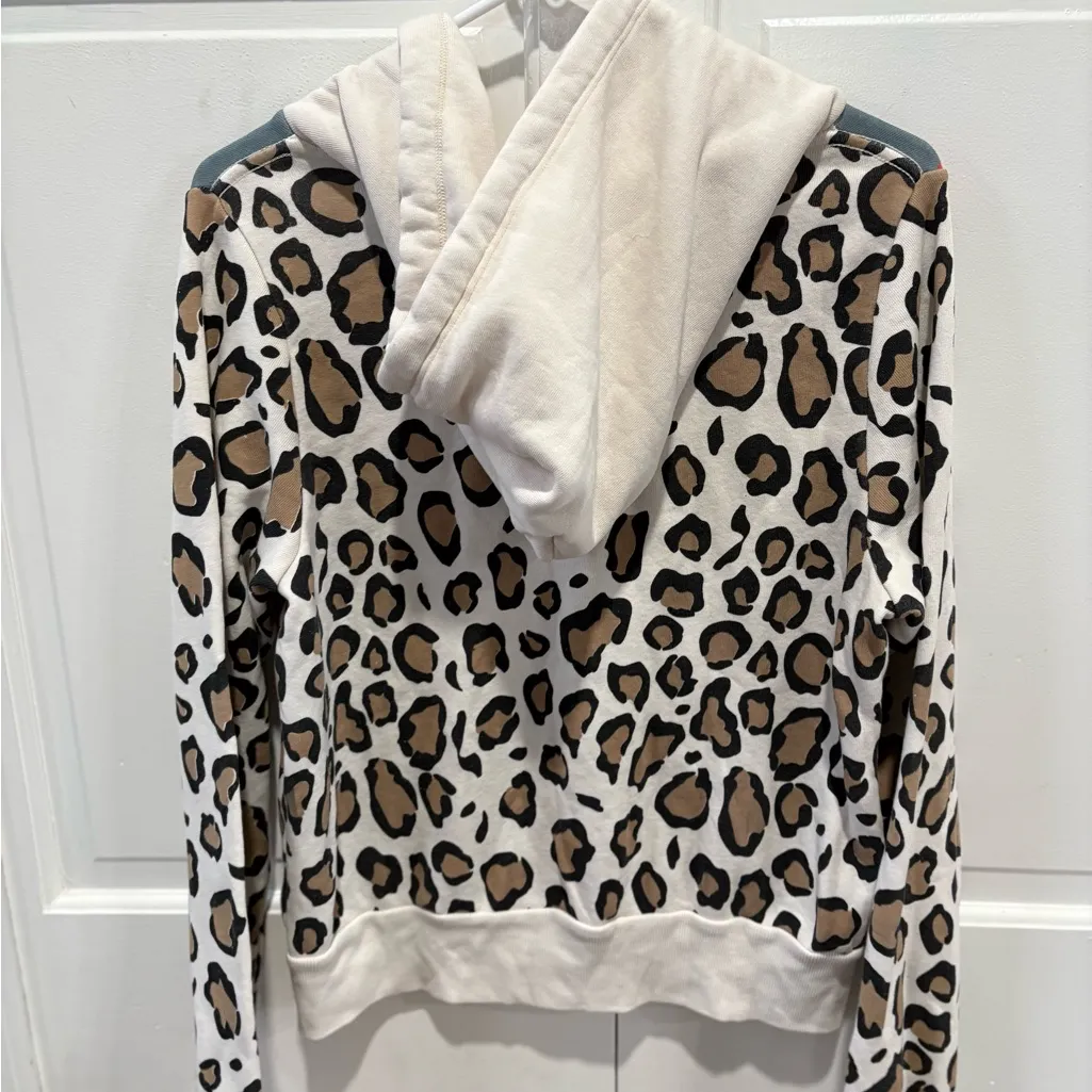 Wildfox Leopard Print Hoodie with Red and Gray Accents - Image 5