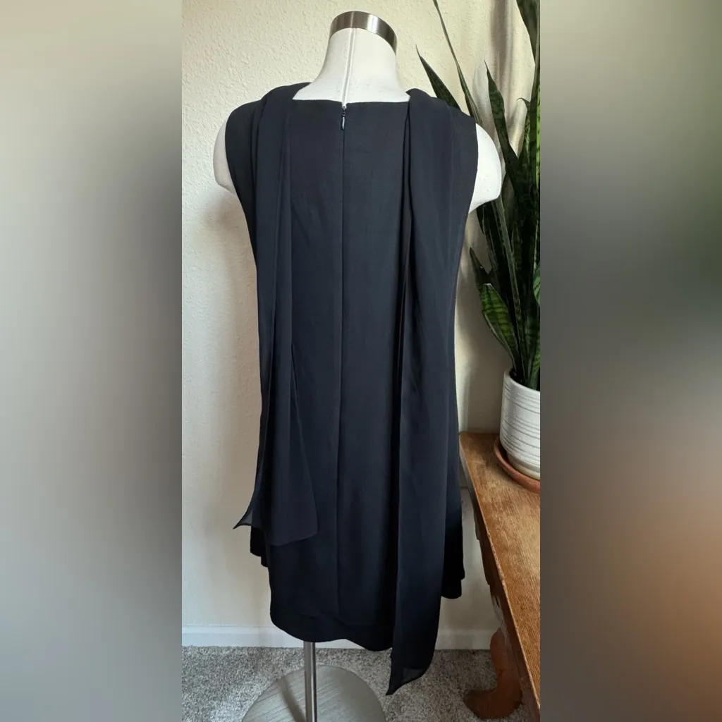 Vtg Black Beaded Shift Dress Elegant Cocktail Party Liz Claiborne Night size‎ 8 - Image 5