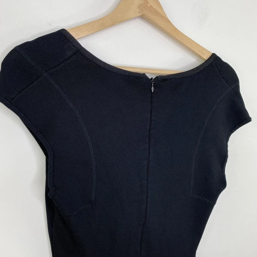 Catherine Malandrino Black Short Cap Sleeve Stretch Dress Women's Size Small S - Image 7