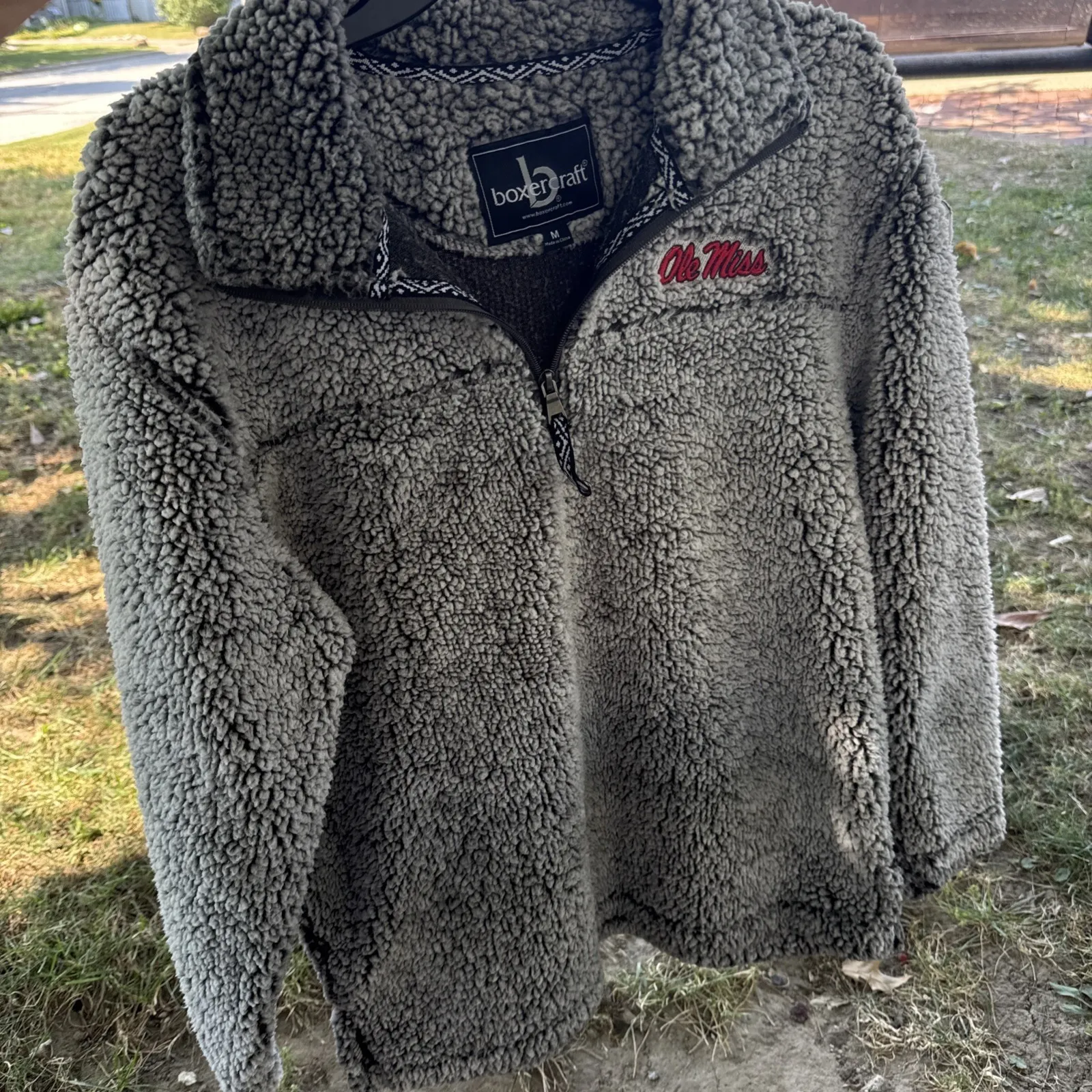 Boxercraft Old Miss XS Fleece Sherpa 1/4 Zip Pullover Jacket Sweatshirt Sweater - Image 1